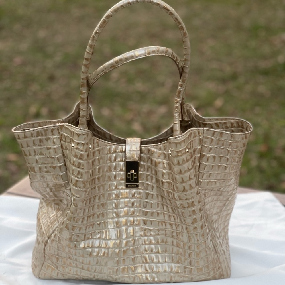 Brahmin Medium Mallory ‘Gold La Scala’ Tote